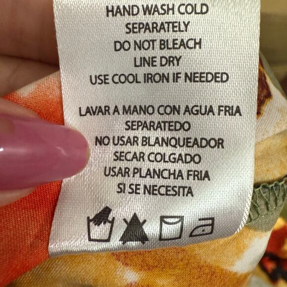 Nicole Miller satin watercolor floral maxi dress sleeveless racerback pockets S - Picture 6 of 14